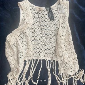 super cute boho crochet vest 60s 90s style summery
